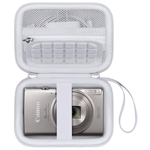 Étui de transport pour Canon Ixus 285 HS et PowerShot ELPH 360 HS, housse rigide blanche