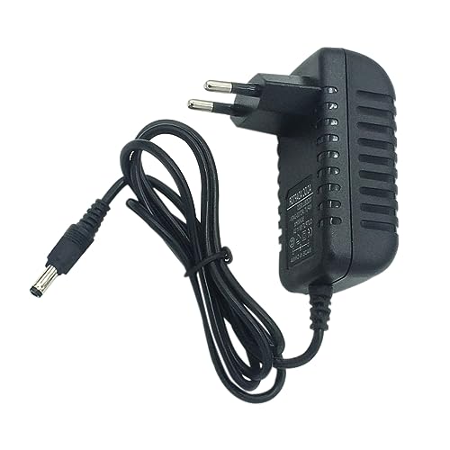 Cargador para niños Coche eléctrico: Adaptador de Red para 12 V 1 A CC, Adecuado para vehículos eléctricos Infantiles, Cable de Carga con Enchufe Europeo, en Negro, como Adaptador de Corriente