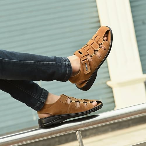 Image of Centrino Sandal for Men | Grip Insole for Stability | Modern Look with Straps | Comfortable Casual look sandal for Men's (9267)