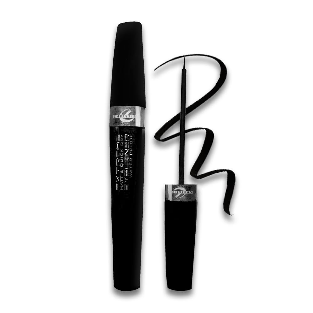 ChristineExtrem Liquid Eyeliner, Long-Lasting Precise Lines, Intenset Eye Liner, Quick Drying, No Smudge And No Fading, Hyper Precise, Matte Waterproof Liner For Women, Count 1 (Black)