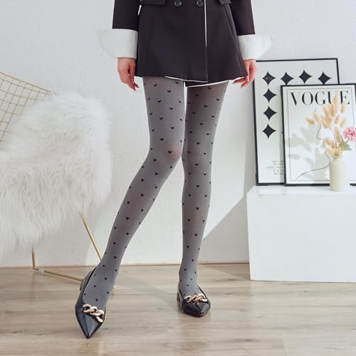 Image of Sahabowi Women Sheer Tights, High Waist Pantyhose, Vintage Control Top Stockings(Patterns Colourful), Pantyhose5