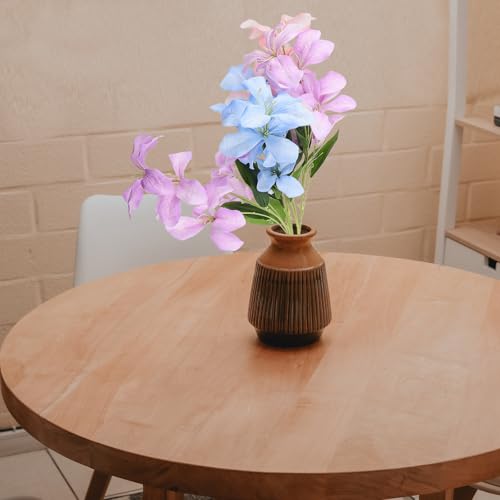 Ramos de flores artificiales PRETYZOOM estilo óleo con 6 piezas de seda para centros de mesa 7