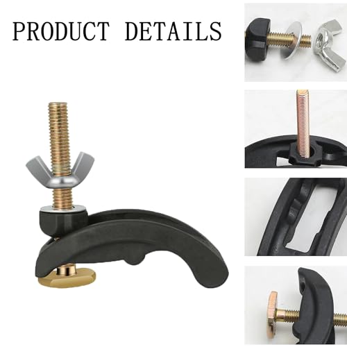 2 Stück T Schienenklemm Set，T Nuten Klemme，T-Track Halteklemmen，M8 Stabil und Flexibel Niederhalter，Niederhalter T-Nut，T Nut Schiene Schnellspannklemmen，für Werkzeug zur Holzbearbeitung
