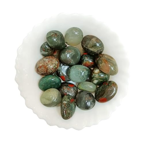 Image of Crystal Bloodstone Tumble Stone Pebble Tumbled Gemstone for Reiki Healing Vastu Correction Gravels for Aquarium Home Decor Garden Table 100 Gm