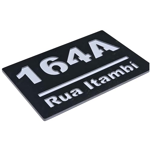 Número Residencial Comercio Personalizado em Alumínio 21cm x 30cm Escolha as Cores Pronto para Insta
