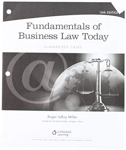 Fundamentals of Business Law Today + Mindtap Business Law, 2-term Access: Summarized Cases (Cengage Advantage Books)