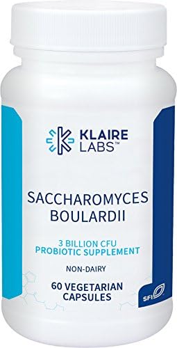 Klaire Labs Saccharomyces Boulardii - Probiotic Supplement to Help Support Healthy Yeast Balance, Immune & Digestive Health - Acid Resistant, Shelf-Stable, Hypoallergenic & Dairy-Free (60 Capsules)