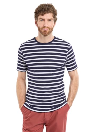 Armor Lux Men's Morgat T-Shirt Not Applicable, Multicolour (Navire/Blanc 600), X-Large