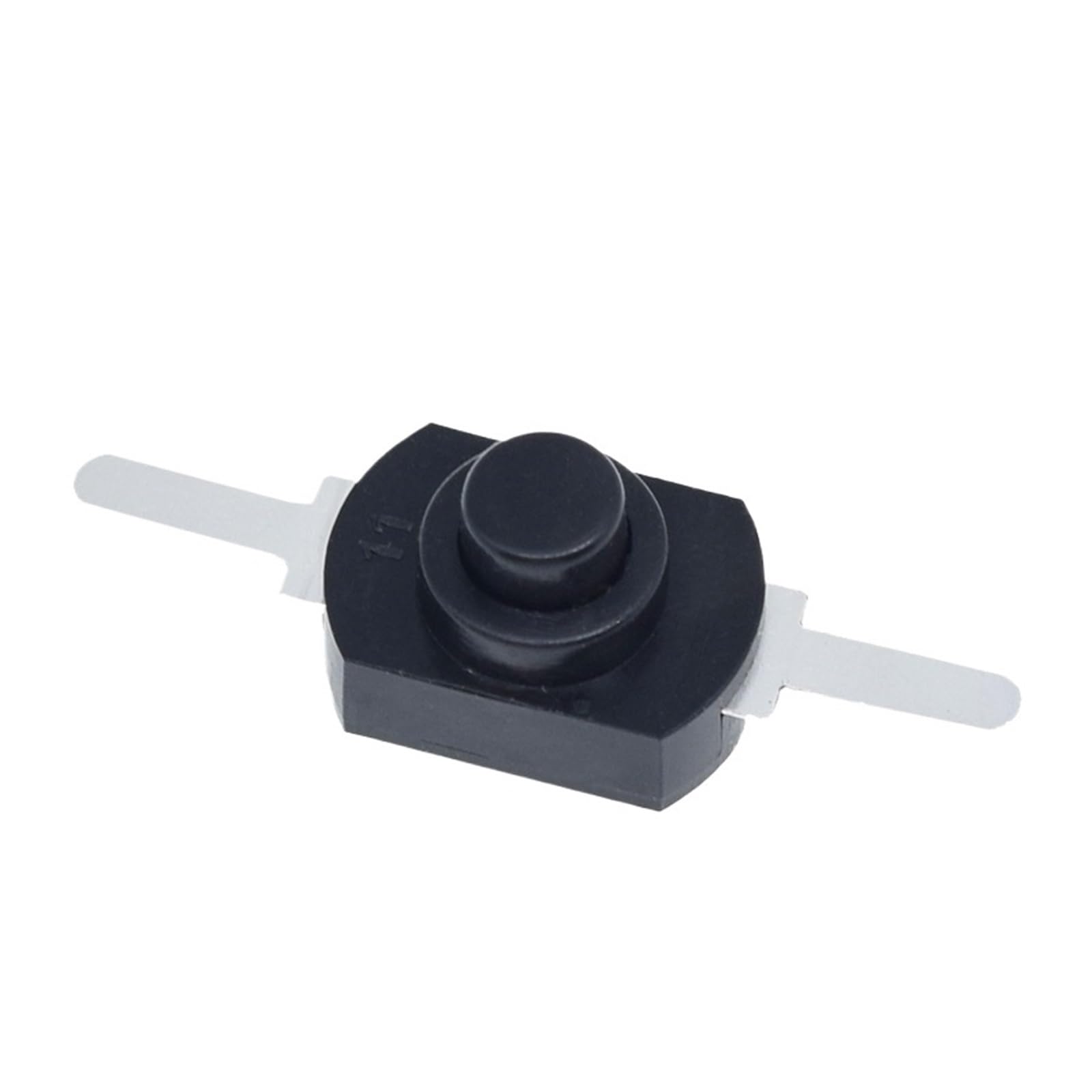 10 Uds DC 30V 1A interruptor de botón de encendido y apagado negro for antorcha eléctrica(Black)