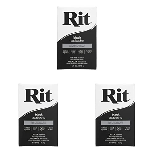Rit Dye Powdered Fabric Dye, Black (Pack of 3)