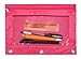 WODISON 3-Ring Pen Pencil Pouch with Clear Window Stationery Bag Binder Case Classroom Organizers Pink