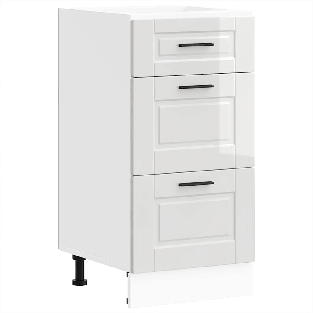 Juego de 2 unidades de armario de madera en color blanco con diseño que ahorra espacio, patas ajustables en altura y compartimento grande para almacenamiento adicional en la cocina