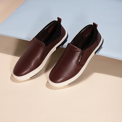Image of Red Chief Brown Leather Formal Derby Shoes for Men | RC3860