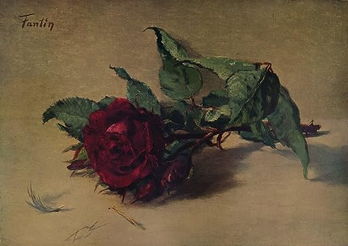 Affiches et gravures rose rouge Fantin-Latour sur impression sur toile moderne
