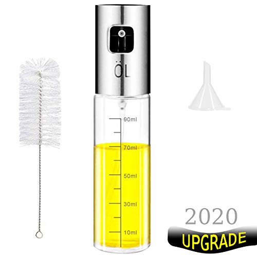 Olive Oil Sprayer Stainless Steel Mister Dispenser Refillable Oil Vinegar Spritzer with Oil