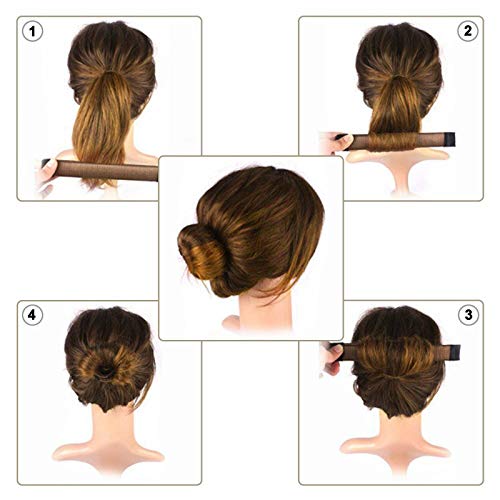 Doneioe – 2 peças de acessórios de cabelo para fazer coque de cabelo, acessório para fazer coque de