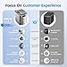 KaringBee Nugget Ice Maker Countertop - 45lbs/24H, 5mins Making Soft Chewable Pellet Ice - Self-Cleaning, Sonic Ice, Pebble Ice Machine for Home Kitchen,Office - Stainless Steel, Silver