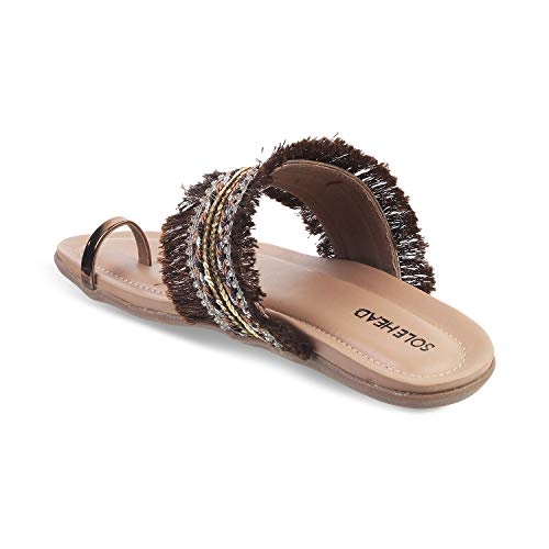 Image of SOLE HEAD Bronze Women Flat Sandal