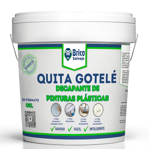 BRICOSALVAJE Quita Gotelé al Agua para Pinturas Plásticas | Decapante de Pinturas | Gel Azulado | Fácil Aplicación (750 ML)