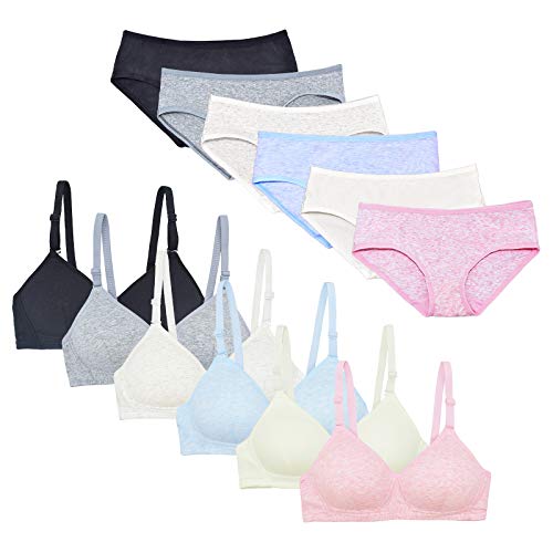 6 Pack Wireless Padded Starter Bras for Teens Girls