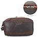 Polare Full Grain Leather Toiletry Bag for Men Large Travel Cosmetic Case Dopp Kit Shaving Kit Wash Pouch with YKK Zippers