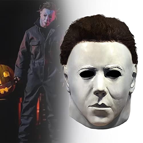 Michael Myers Mask Original 1978, Realistic Horror mask Scary Halloween Cosplay mask.