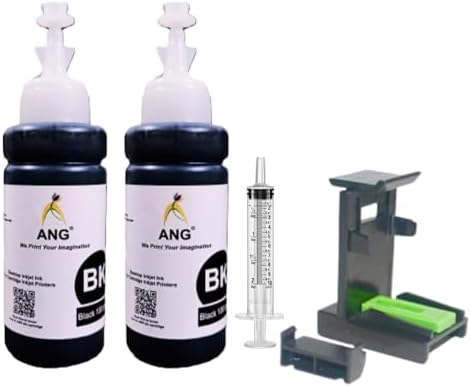 ANG Refill Ink for Printer Cartridges | Compatible with 805, 860, 861, 803, 680, 678, 682, 818, 802, PG89, CL99, PG830, CL838 | 200g Ink + Syringe & Suction Tool