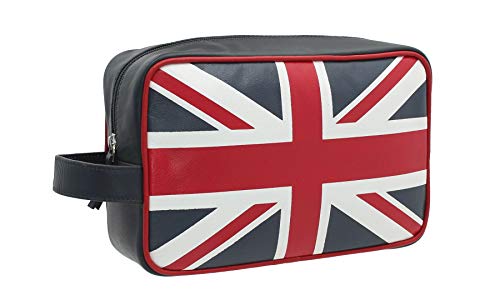 Mala Leder Union Jack Kollektion Leder Wash Bag 5148_29 Marineblau Cover