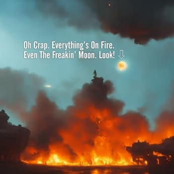 Paperback Oh Crap. Everything's On Fire.: Even The Freakin' Moon. Look! Book
