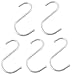 Aexit 70mm Workshop Hooks Home Silver Tone Metal Ball End Hanger S Hook S-Hooks 5 Pcs