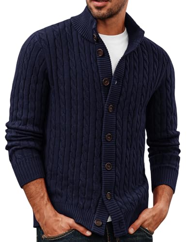 PJ PAUL JONES Cardigan Sweaters for Men Button Up...