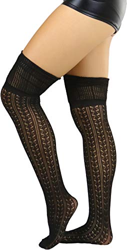 Image of ToBeInStyle Women's Over The Knee Knit Thigh High Warm Socks
