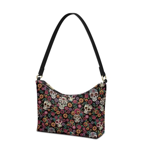 Shoulder Bag for Women, Mini Clutch Purse with Zipper Leather Hobo Bags, Waterproof Handbag for Shopping