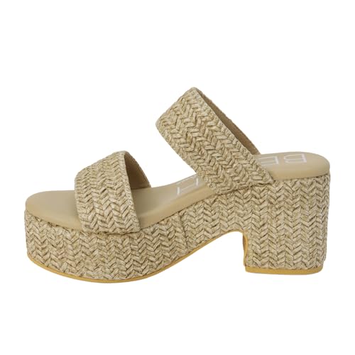 Image of BEACH by Matisse Womens Gem Platform Block Casual Sandals Casual High Heel 3 inch & Up - Off White