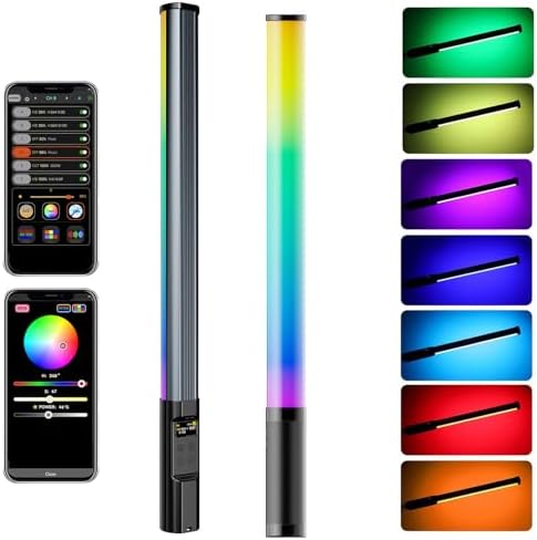 NA430 PRO RGB Light Wand Video Selfie Handheld Light Stick APP Control 2500k-9900K 24 Effects 2600mAh Rechargable for Photography Studio (NA430 PRO)