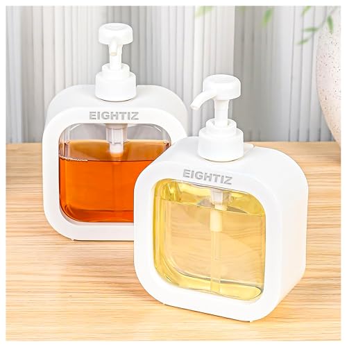 Image of Eightiz Empty Bottle (300 ml) Soap Dispenser for Bathroom Kitchen Large-Capacity Dispensing Bottled Hand Soap Dish Soap Shower Gel Shampoo Washing Powder Replacement Empty Bottle (Pack of 3)