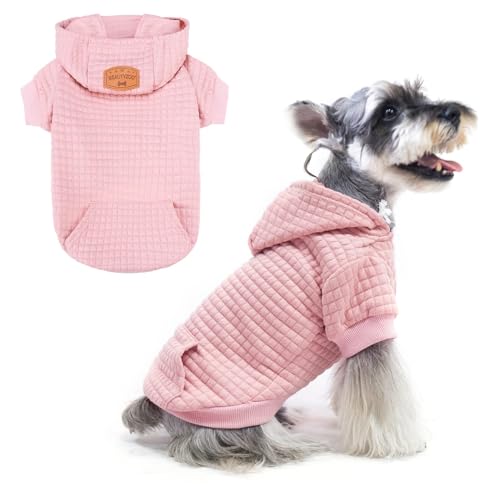 Image of BEAUTYZOO Dog Hoodies Sweater for Medium Dogs, Waffle‑Like Laminated Coat