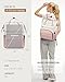 LOVEVOOK Laptop Backpack for Women Fashion Business Computer Backpacks Travel Bags Purse Doctor Nurse Work Backpack with USB Port, Fits 15.6-Inch Laptop Beige Pink