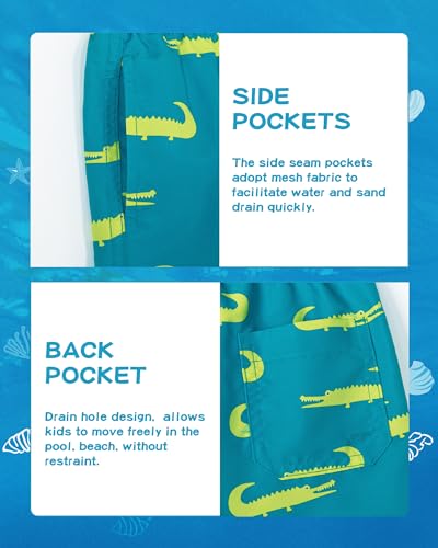 Image of SURF CUZ Boys Swim Trunks Toddler Swim Shorts UPF 50+ Bathing Suit for Boy Swimsuit Quick Dry Mesh Beach Boardshorts Swimwear