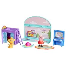 Peppa Pig Peppas Bedroom Set with 1 Figure and 7 Accessories, Works with Peppas Big Family House Playset, Preschool Toys for Girls and Boys 3+
