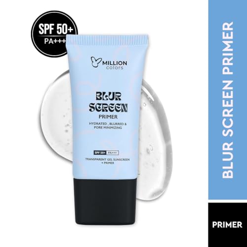 Image of Million Colors Blur Primer | Matte Finish and Oil Control| Hydrating Makeup Base Infused With Hyaluronic Acid | 2-in-1 Primer and Sunscreen SPF 50 PA+++ For All Skin Types - 30ml