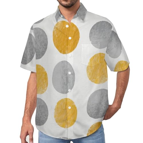 Chemise hawaïenne ellipse géométrique minimalisme à manches courtes