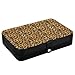 Haskirky Fashion Leopard Print Jewelry Box Portable PU Leather Travel Jewelry Organize for Women Jewelry Storage Display Holder for Ring, Necklace, Earring