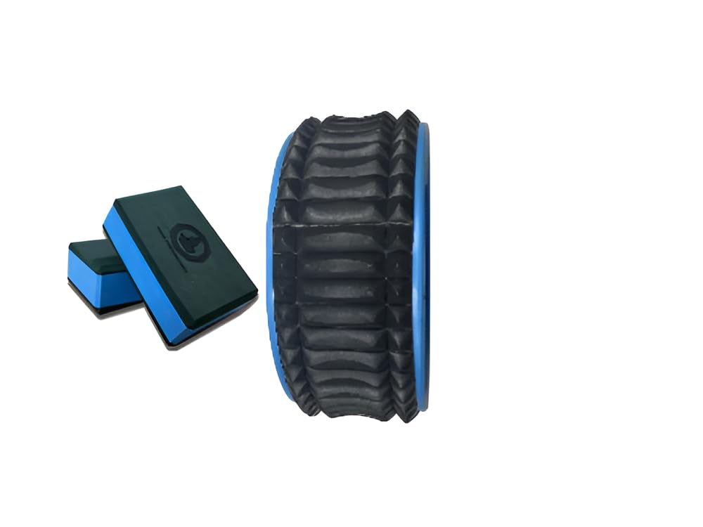 Vedam Acupunture Premium Yoga Wheel and Brick/Block Combo for Women and Men (Black/sky) (B0D9NP3T48) Amazon Price History, Amazon Price Tracker