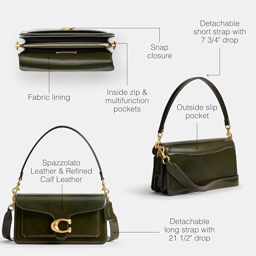 Coach Tabby Shoulder Bag 26 in Spazzolato Leather, B4/Olive3