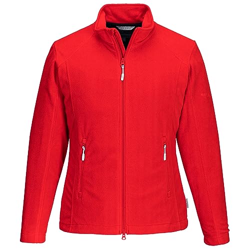 Blue Wave Damen Fleecejacke Leah mit Stehkragen - Jacke mit windfestem Tafetta-Innenfutter in Rot Größe 46
