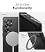 Ringke Alles [Compatible with MagSafe] Designed for Samsung Galaxy S25 Ultra Case, Shockproof Cover with 360° Rotating Kickstand, Powerful Magnet Precise Cutouts for Camera Lenses - Black