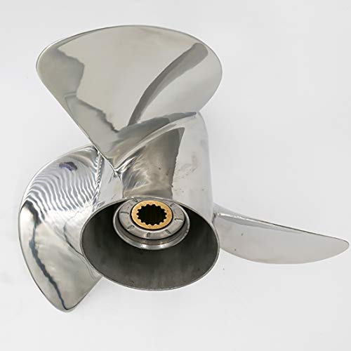 Flish Propeller OEM RVS 3-4 Blades Outboard Propeller Fit Honda Motoren 75-130HP,15 Tand Spline, RH (13 7/8 x 15) - Image 3