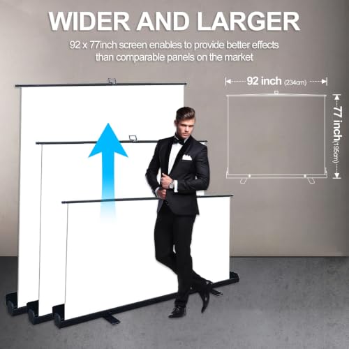 Image of EMART 77x92in Collapsible Chromakey Panel Portable White Screen