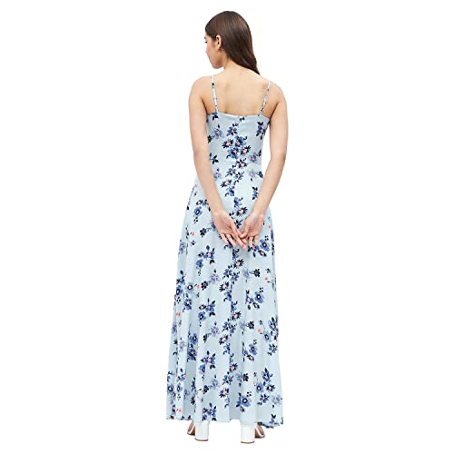 Image of Harpa Women's Rayon Modern Maxi Casual Dress (GR6387A-SKY Blue Sky Medium)
